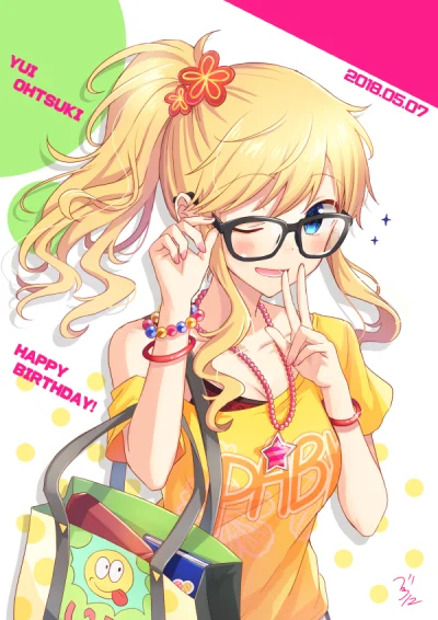 l.....f - #randomanimeshit #idolmaster #idolmastercinderellagirls #yuiootsuki #megane...