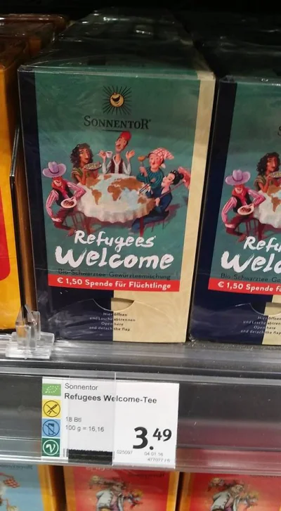 rzadki_przypadek - Herbata "Refugees welcome" w biomarkecie Niemczech. Ciekawe przed ...