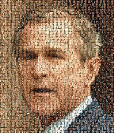 m.....o - Zdjęcie jest wykonane z twarzy 670 żołnierzy, którzy zginęli w wojnie w Ira...