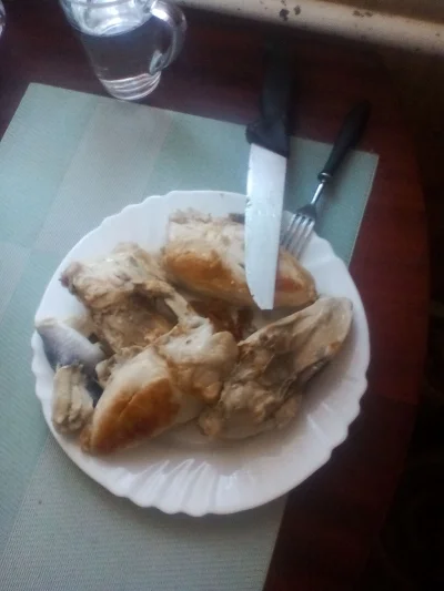 anonymous_derp - Dzisiejsze śniadanie: Duszone piersi kurczaka, marynowany śledź, sól...