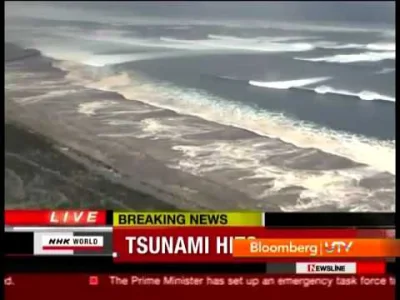 rainkiller - Fajne nagranie pokazujące z góry nadchodzące Tsunami.

#tsunami #meteo...