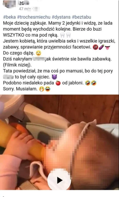 dudi-dudi - A potem wyrośnie #p0lka po #madce
Screen zapożyczony, nie mam filmiku XD
...