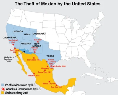 ajatollahchomeini - @ajatollahchomeini: Ziemie zabrane Meksykowi po wojnie