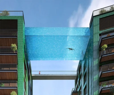waldo - Podniebny basen, ktory polaczy dwa budynki Embassy Gardens na wysokosci ~40m ...