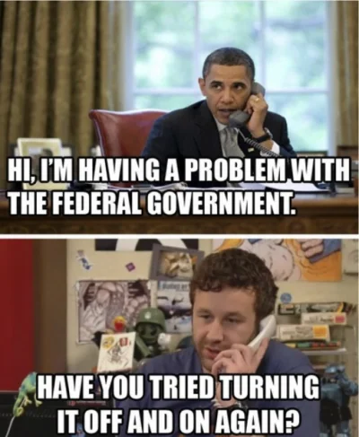 kovalski - #obama #slowpoke #itcrowd #heheszki #governmentshutdown