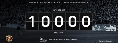 lolattack - Wjechały listy i licznik karnetów już pięciocyfrowy 10333 \o/ 
#widzew #...