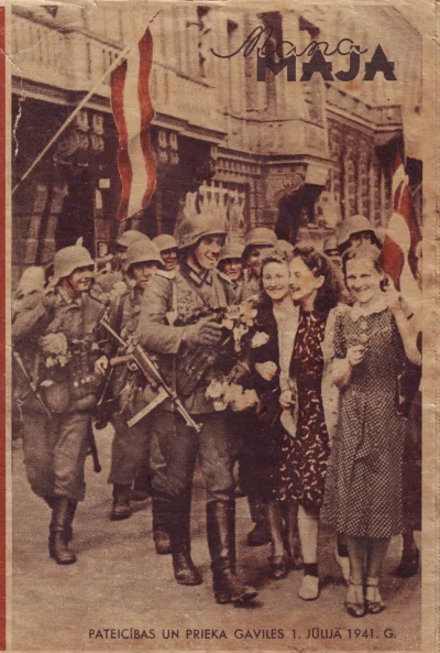 johanlaidoner - Powitanie Niemców podczas wkroczenia do Rygi- stolicy Łotwy w 1941r.
...
