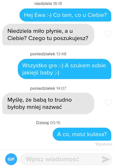 hanksters - #tinder #podrywajzwykopem

Ciekawe co odpisze