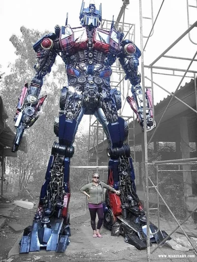 justyna-lewandowska - może ma ktoś ochotę na 6,5 metrowego optimus prime przed domem ...