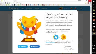 Wypoks - Dzisiaj ukończyłem drzewko języka angielskiego ᕦ(òóˇ)ᕤ
Zachęcam wszystkich ...