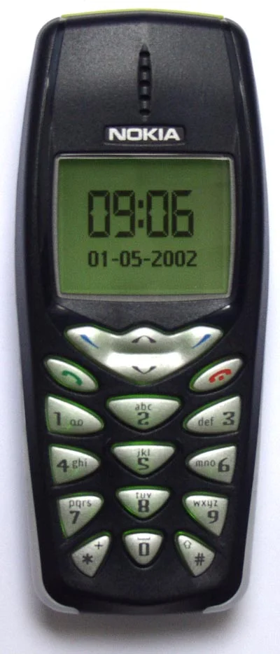podwawelska - #mojapierwszakomorka Nokia 3510 z doczepioną naklejką mrugającą podczas...