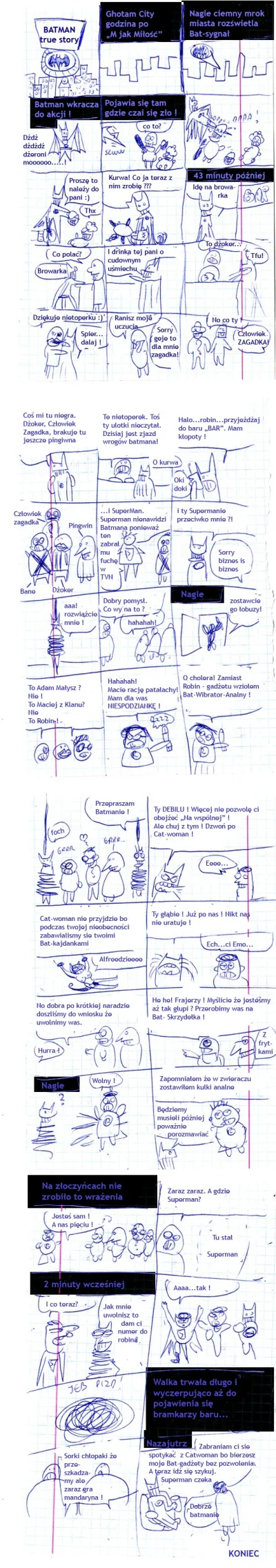 goorskypl - Mój komiks z 2001 roku stworzony na jakiś nudnych zajęciach z czegoś tam ...