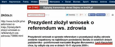 feketehajuno - Prawdomówność Komorowskiego "Zgłaszam referendum (...) po raz pierwszy...