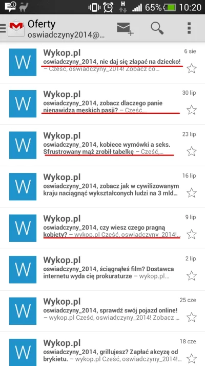 pshemeq - Z ciekawości wszedłem na skrzynkę mailową konta (@oswiadczyny_2014), które ...