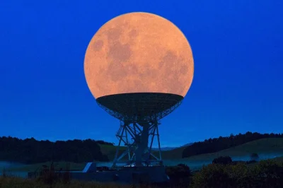 namrab - Zdjęcie Księżyca na tle radioteleskopu to znany fejk. Gdzie podziała się ant...
