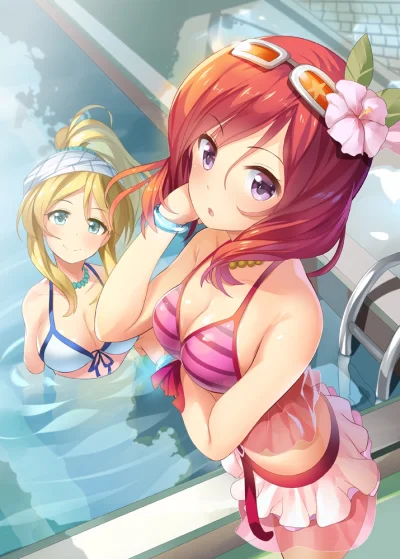 Sentox - #randomanimeshit #lovelive #eriayase #eliayase #makinishikino #swimsuit 
@B...