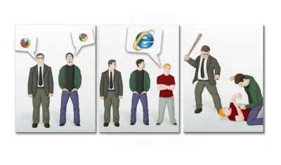 Liquid_Snake - #humorobrazkowy #internetexplorer #chrome #firefox