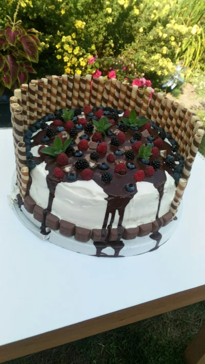 Jeloops - Taki tort stworzyliśmy z użytkownikiem @Hoki na urodziny mamy (｡◕‿‿◕｡) może...
