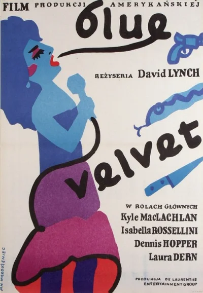 jadi - #plakat do filmu 'Blue Velvet'. Autor: Jan Młodożeniec, 1987r.

#polskaszkol...