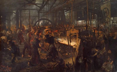 myrmekochoria - Adolph von Menzel, Walcownia żelaza, Niemcy 1872-1875. Warto zbliżyć....