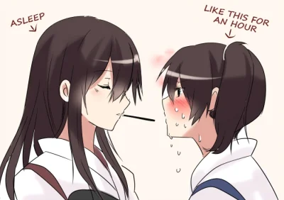 2.....w - #randomanimeshit #kantaicollection #kancolle #kaga #akagi #yuri @zeligauska...