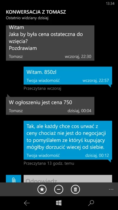 zolwik89 - #januszebiznesu #olx

Wy tez tak zaczynacie rozmowę?