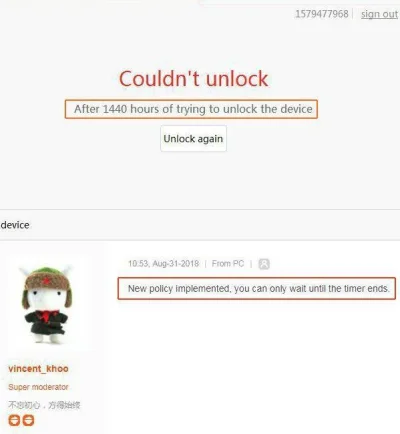 sing - #xiaomi już kompletnie #!$%@?ło. Na odblokowanie bootloader trzeba czekać 1440...