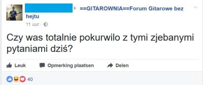 fetozaur - Jak ja nienawidzę gitarzystów, przynajmniej tak, jak kocham gitary XD Moja...