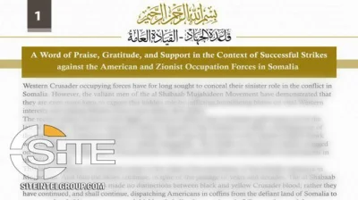 K.....e - Al Kaida przesłała gratulacje do Harakat Al Shabab w związku z atakami na A...