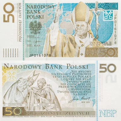 WuDwaKa - Banknot "Jan Paweł II" jest pierwszym w historii Polski banknotem kolekcjon...