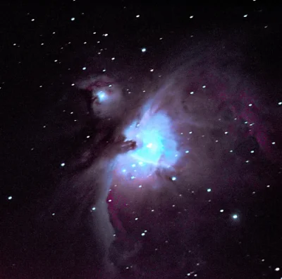 Sebwoj21 - Mgławica Oriona, Nikon D5300 podłączony do Dobsona 8", 41 klatek po 1/1.3s...