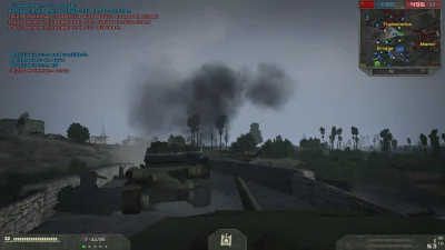 O.....l - Trzy T-34-85 jadą przez most próbując przedostać się przez obronę przeciwni...