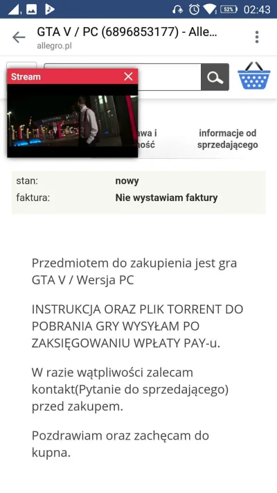 s.....r - Polecam tego allegrowicza xD
#allegro #gry #gtav #pcmasterrace #heheszki