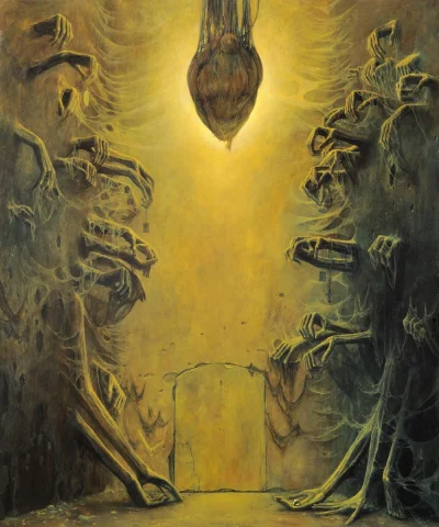 hurtwish - #sztuka #beksinski #beksinskinadobranoc