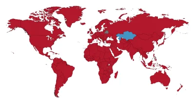 Felix_Felicis - Mapa, na której niebieskim kolorem zaznaczono najwspanialszy kraj na ...