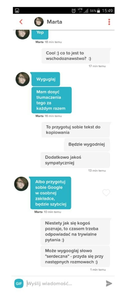 b3r53rk3r - Wydaje mi się, że co drugi #rozowypasek z #tinder tak się zachowuje... co...