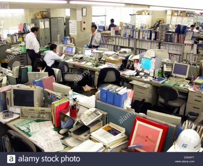 ama-japan - tak wygląda typowe biuro japońskiej firmy - open space. Przeważnie jest p...