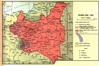 Magromo - Chwila, ale ta mapa pokazuje Polske z roku 1918. W tamtym roku tak właśnie ...