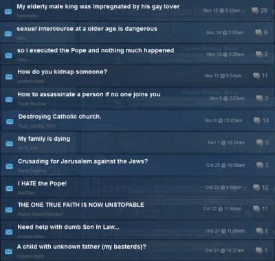 Niedowiarek - Dyskusje na forum Crusader Kings 2 muszą ciekawie wyglądać dla osób nie...