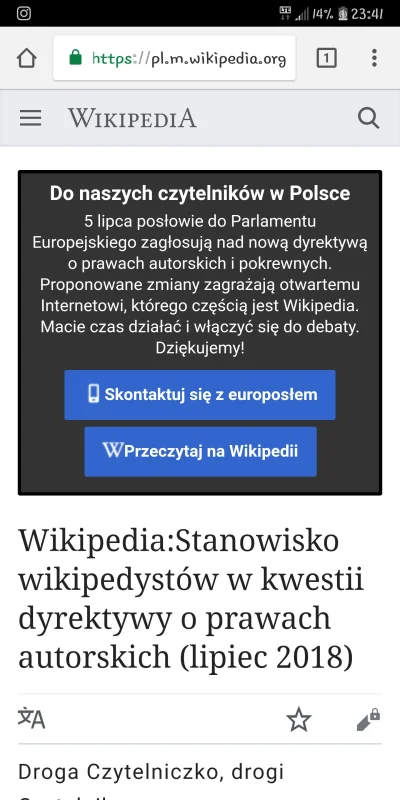 kastorek - @TS050 gdy chce w coś wejść na wikipedii to wyskakuje mi to: