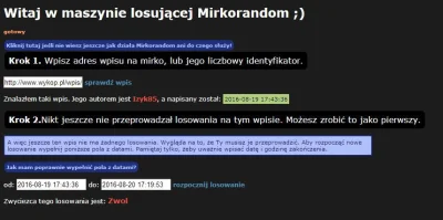 I.....5 - @Izyk85: losowanie miało być około 22 ale muszę wyjść więc rozbiłem teraz 
...