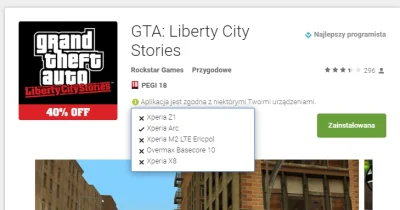 Qrix - Działa komuś na #Xperia pobieranie najnowszego #GTA Liberty City Stories? http...