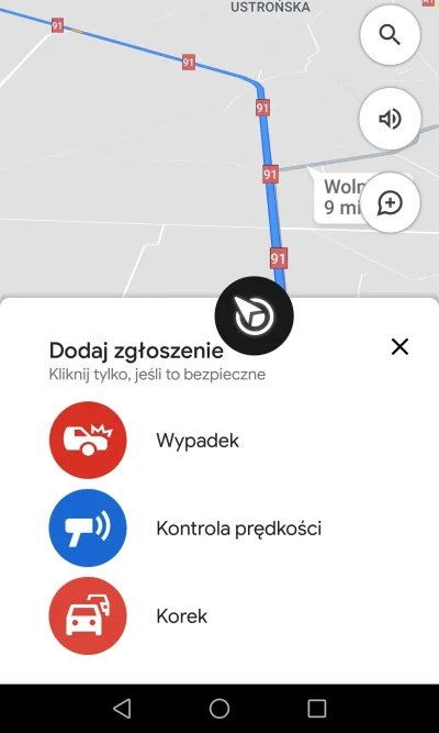 MojHonorToWiernosc - Google dodało mi dziś opcje zgłaszania zdarzeń na mapie. Testowa...