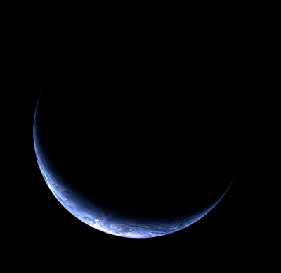 d.....4 - Sierp Ziemi, zdjęcie wykonane przez oddalającą się od naszej planety sondę ...
