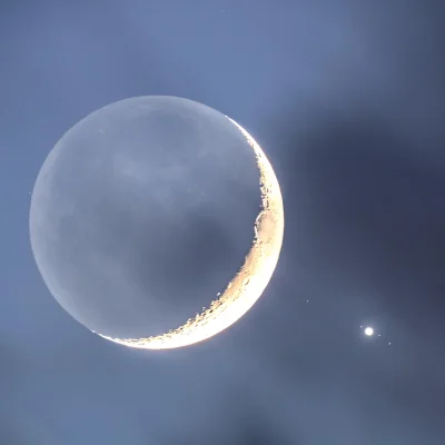 F.....x - #kosmos #planety #swiat #obraz Księżyc i Jowisz z wczoraj. (Obraz kompozyto...
