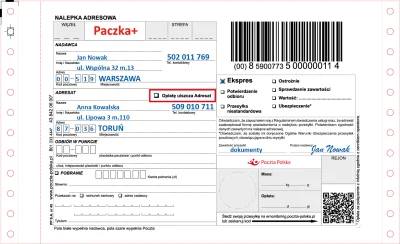 debildaln - Jak wypelnic nalepke adresowa paczka+ 
jak chce wyslac aby klient odebra...