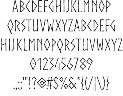 skaczacameksykanskalama - Szukam fonta z polskimi znakami, stylizowanego na runy (coś...