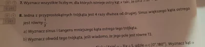 lukmar - Czy w tym zadaniu nie ma błędu? Dla kątów ostrych sinus = 1/3 jest dla około...