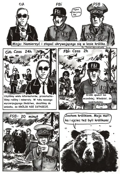 drooeed - Różnica między CIA, FBI i rosyjską FSB

#humorobrazkowy #cia #fbi #fsb #u...
