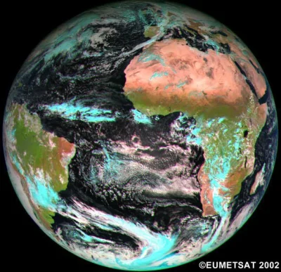 d.....4 - Zdjęcie naszej planety wykonane przez satelitę meteorologicznego Meteosat-8...